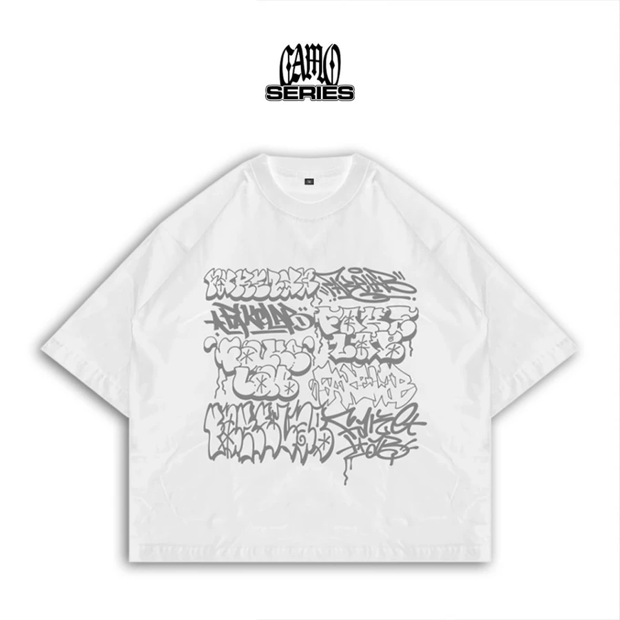 Boxy Throw Pack Camo White Tshirt