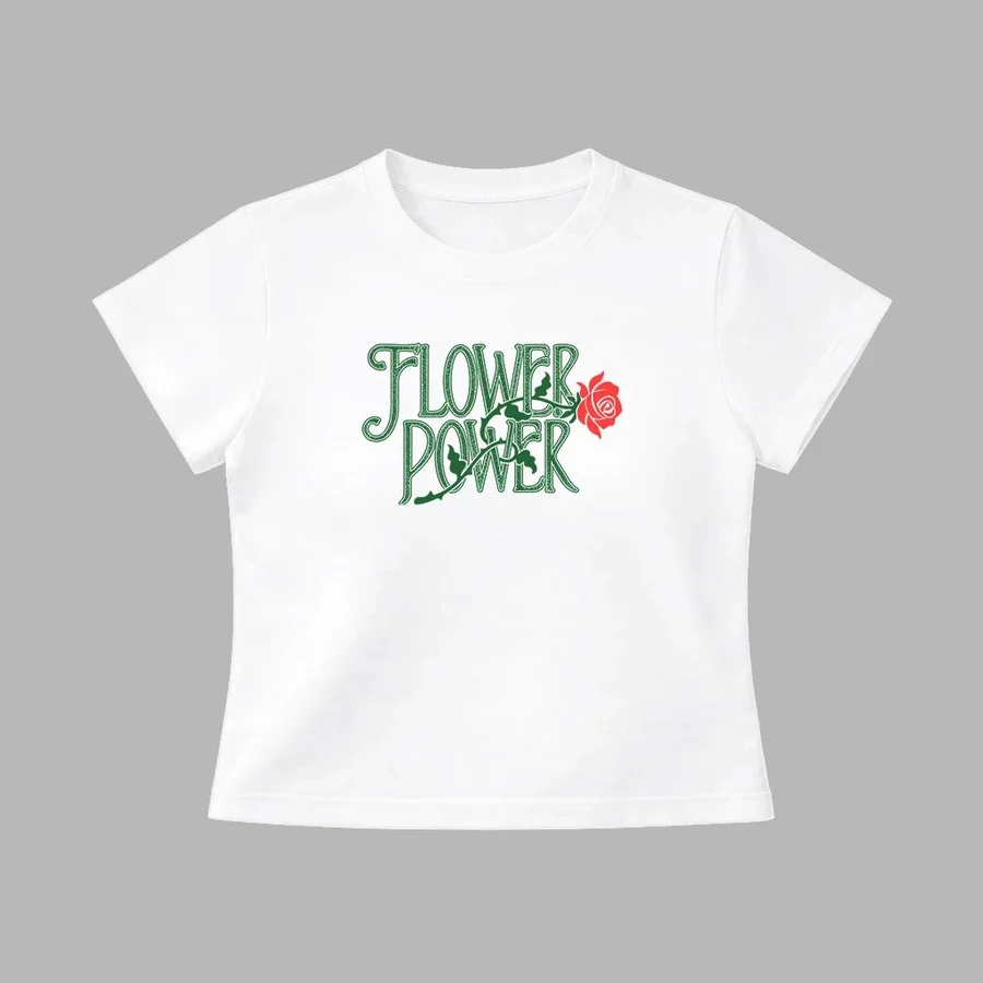 Flower Women Tshirt White