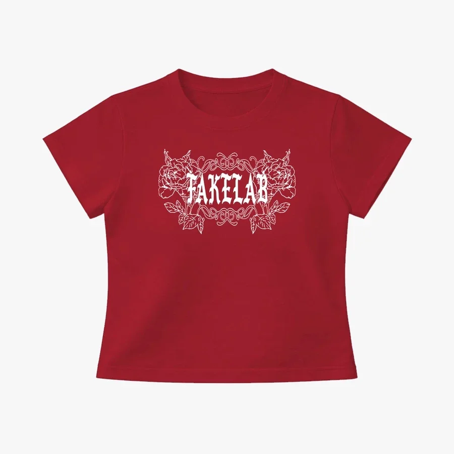 Roses Women Tshirt Red