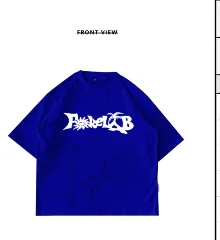 Boxy tee SUN BURN biru  