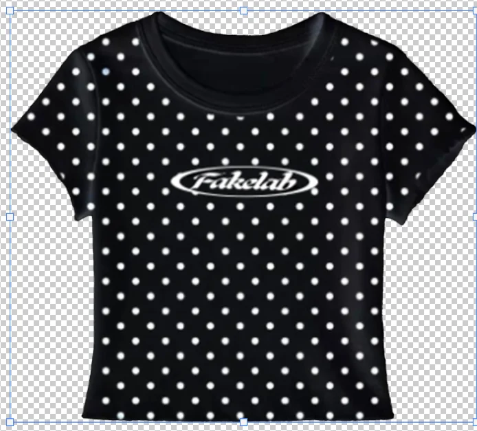 Baby tee POLKADOT HITAM